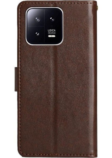 Xiaomi 13 Pro Için Kickstand Durumda Bilek Kayışı Pu Deri Kart Tutucu (Yurt Dışından)