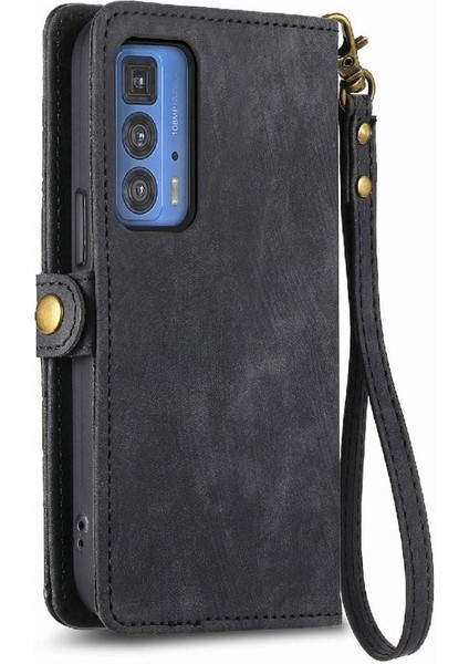 YH Mall Motorola Moto Kenar 20 Pro Için Flip Case Darbeye Basit Iş Çevirme (Yurt Dışından)