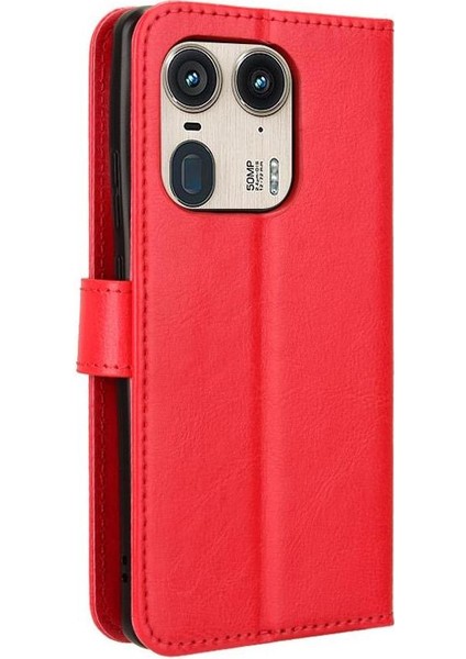 Motorola Moto X50 Ultra 5g Için Kılıf Cüzdan Kart Tutucu Kapak Çevirin Manyetik (Yurt Dışından)