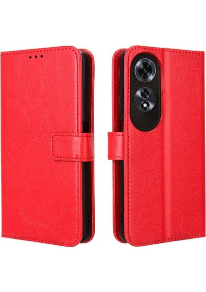 Oppo A60 4g Flip Kapak Için Kılıf Manyetik Cüzdan Kart Tutucu (Yurt Dışından)