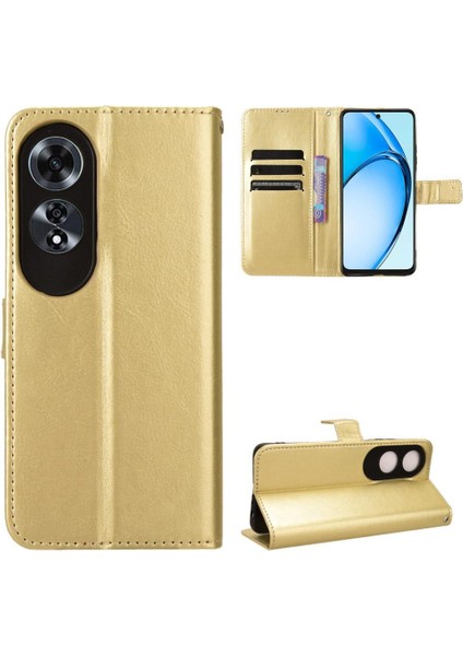 Oppo A60 4g Flip Kapak Için Kılıf Manyetik Cüzdan Kart Tutucu (Yurt Dışından)