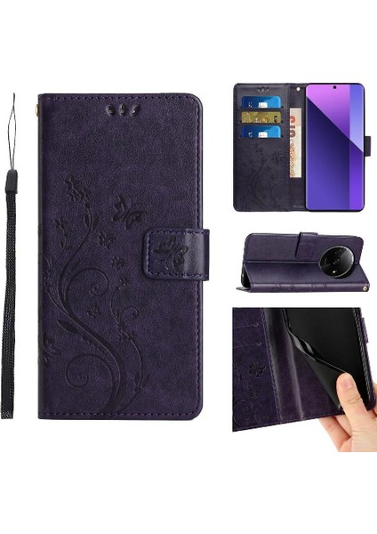 Xiaomi Redmi A3 Bilek Kayışı Için Kickstand Durumda Kart Tutucu Pu Deri (Yurt Dışından)