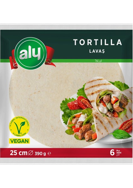 Tortilla Lavaş 25 cm 6'lı 390 gr