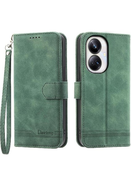 Realme 10 Pro Artı Manyetik Kapatma Nakit Cep Bileklik Için Flip Case (Yurt Dışından)