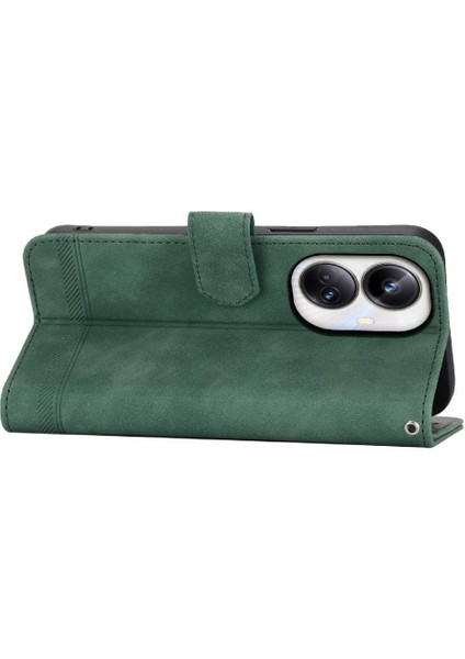 Realme 10 Pro Artı Manyetik Kapatma Nakit Cep Bileklik Için Flip Case (Yurt Dışından)