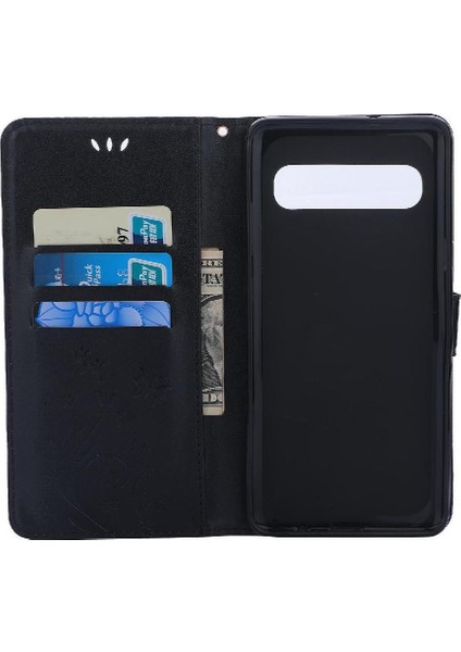 Samsung Galaxy S10 Artı Kickstand Bilek Kayışı Kart Tutucu Pu Için Filp Durumda (Yurt Dışından)