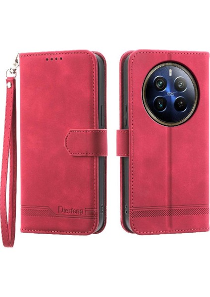 Realme 12 Pro Artı Bileklik Manyetik Kapatma Premium Nakit Için Flip Case (Yurt Dışından)