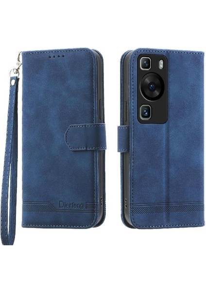 Huawei P60 Bileklik Nakit Cep Kartı Yuvaları Için Flip Case Premium Manyetik (Yurt Dışından)