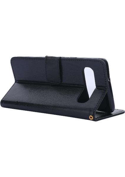Samsung Galaxy S10 Için Kickstand Durumda Bilek Kayışı Manyetik Kapatma Pu (Yurt Dışından)