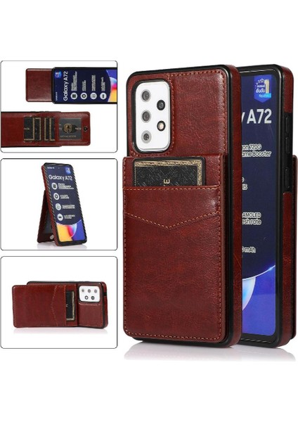 Kredi Manyetik Toka Kickstand ile Samsung Galaxy A72 5g ile Uyumlu (Yurt Dışından)