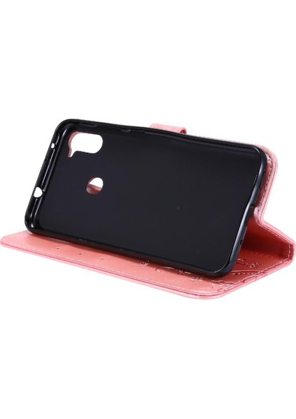 Samsung Galaxy A11 Için Kickstand Durumda Kart Tutucu Pu Deri Bilek (Yurt Dışından)