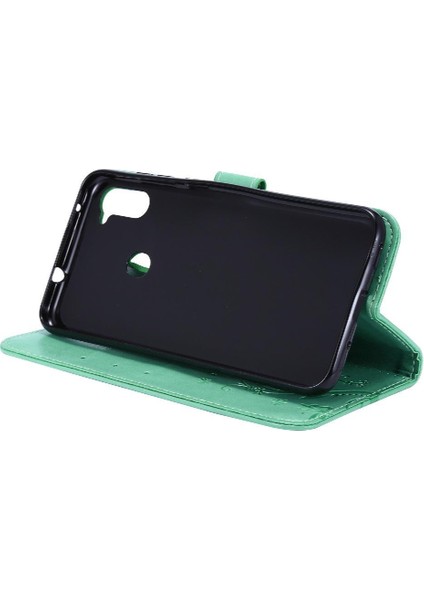 Samsung Galaxy A11 Için Kickstand Durumda Kart Tutucu Pu Deri Bilek (Yurt Dışından)