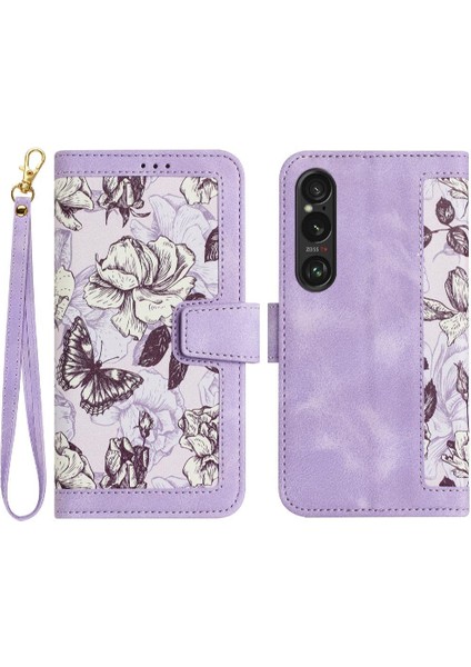 Sony Xperia 1 Vı Pu Deri Anti Scratch Kickstand Kart Için Cüzdan Kılıf (Yurt Dışından)