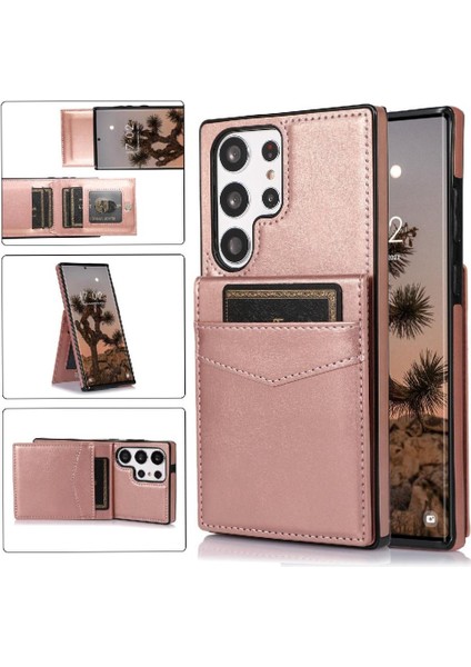 Kredi Kartı Tutucu Kılıf ile Samsung Galaxy S24 Ultra ile Uyumlu (Yurt Dışından)