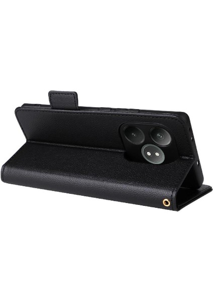 Realme Gt 6 Için Flip Case Pu Deri Manyetik Cüzdan Yan Toka Kartı (Yurt Dışından)
