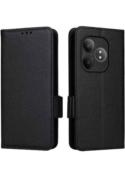Realme Gt 6 Için Flip Case Pu Deri Manyetik Cüzdan Yan Toka Kartı (Yurt Dışından)
