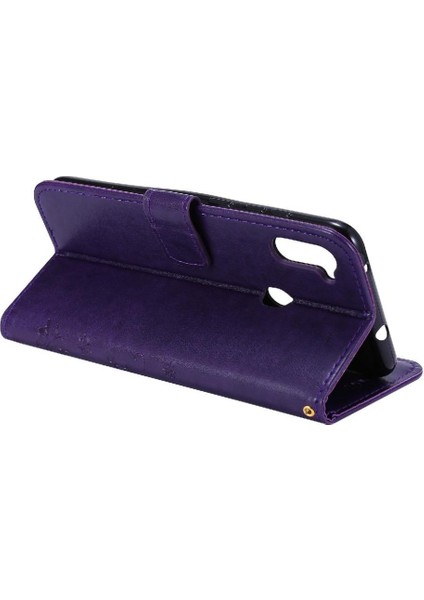 Samsung Galaxy A11 Için Kickstand Durumda Kart Tutucu Pu Deri Bilek (Yurt Dışından)