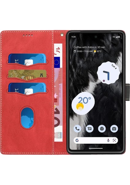 Google Pixel 7 Pro Kart Yuvası Için Cüzdan Kılıf Kickstand Bilek Kayışı Çizik (Yurt Dışından) modelleri