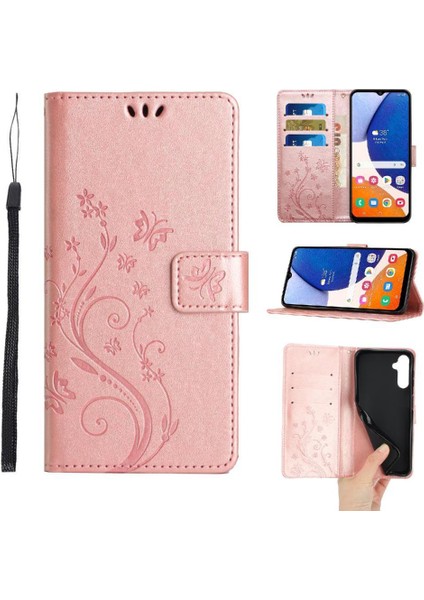Samsung Galaxy A35 Kickstand Manyetik Kapatma Bilek Kayışı Pu Için Filp Durumda (Yurt Dışından)
