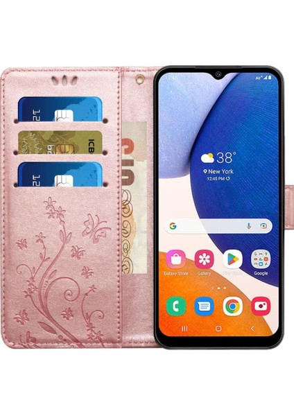 Samsung Galaxy A35 Kickstand Manyetik Kapatma Bilek Kayışı Pu Için Filp Durumda (Yurt Dışından)