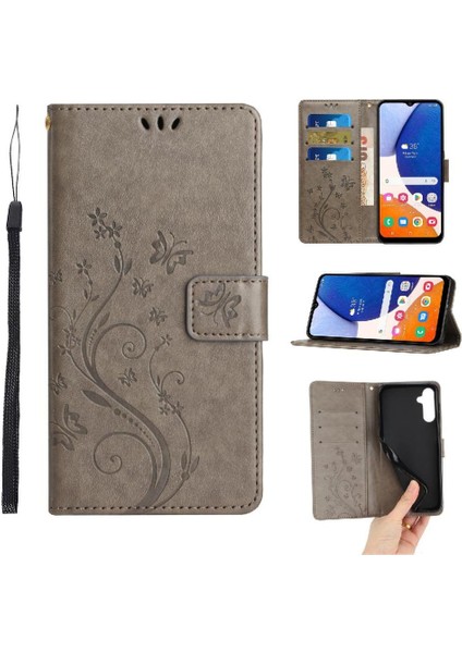 Samsung Galaxy A35 Kickstand Manyetik Kapatma Bilek Kayışı Pu Için Filp Durumda (Yurt Dışından)