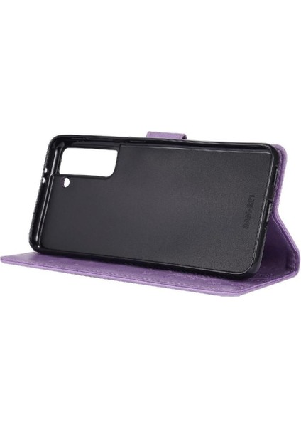 Samsung Galaxy S21 Için Kickstand Durumda Kart Tutucu Manyetik Kapatma Pu (Yurt Dışından) modelleri