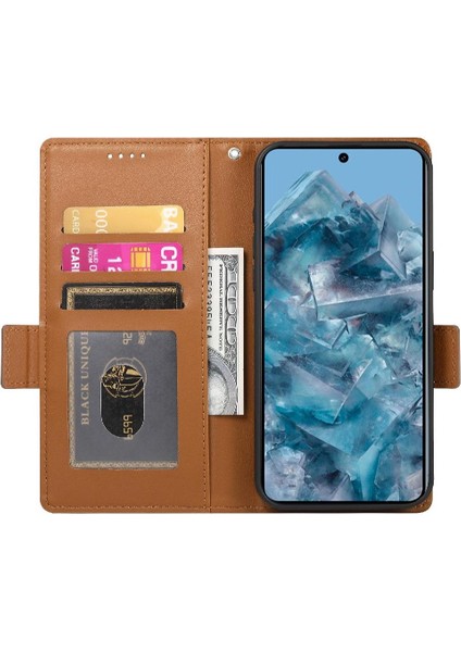 Google Piksel 8 Pro Kart Yuvaları Için Flip Case Cüzdan Günlük Kullanım Iş Çevirme (Yurt Dışından)