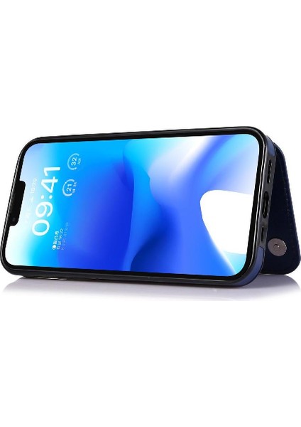 Kart Tutucu Kickstand Kart Yuvaları ile IPhone 14 Artı Cüzdan Durumda Pu (Yurt Dışından) indirimleri