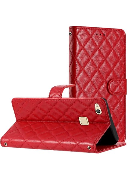 Huawei P10 Lite Için Flip Case Pu Deri Cüzdan Manyetik Folio Kart Yuvaları (Yurt Dışından)