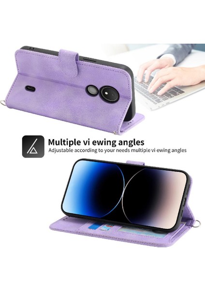 Nokia C21 Kabartmalı Darbeye Bileklik Çoklu Kredi Kartı Için Flip Case (Yurt Dışından) indirimleri
