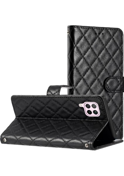 Huawei P40 Lite Için Flip Case Pu Deri Cüzdan Kickstand Tpu Darbeye (Yurt Dışından)