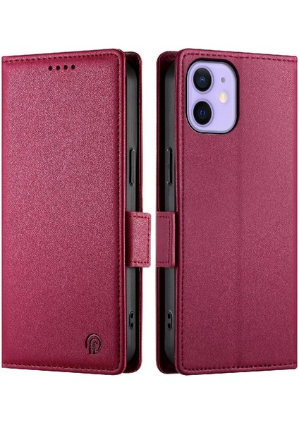 IPhone 12 Mini Flip Iş Günlük Kullanım Cüzdan Kart Yuvaları Için Flip Case (Yurt Dışından)