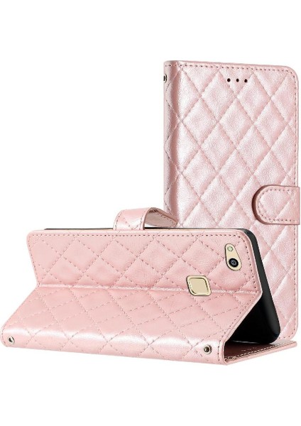 Huawei P10 Lite Için Flip Case Pu Deri Cüzdan Manyetik Folio Kart Yuvaları (Yurt Dışından)
