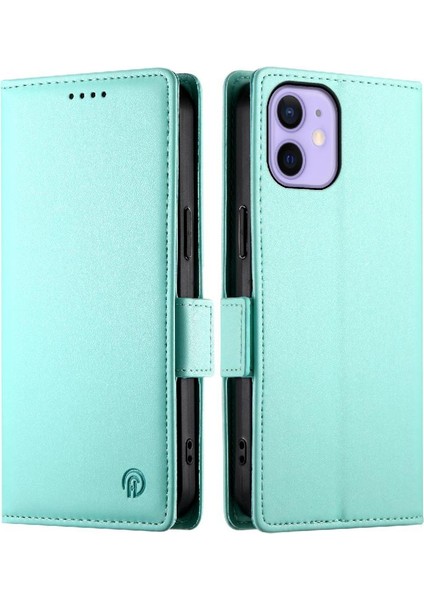 IPhone 12 Mini Flip Iş Günlük Kullanım Cüzdan Kart Yuvaları Için Flip Case (Yurt Dışından)