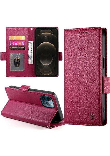 IPhone 12 Için Flip Case Pro Max Günlük Kullanım Flip Cüzdan Kartvizit Yuvaları (Yurt Dışından)