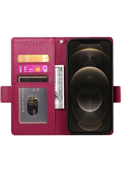 IPhone 12 Için Flip Case Pro Max Günlük Kullanım Flip Cüzdan Kartvizit Yuvaları (Yurt Dışından)