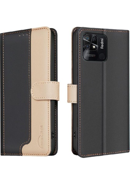 Xiaomi Redmi 10C Rfıd Engelleme Kickstand Darbeye Tpu Flip Case (Yurt Dışından)