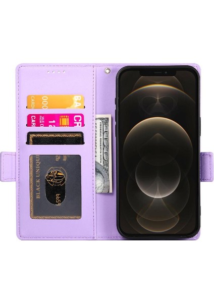IPhone 12 Için Flip Case Pro Max Günlük Kullanım Flip Cüzdan Kartvizit Yuvaları (Yurt Dışından)