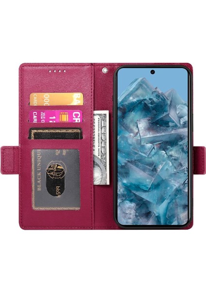 Google Piksel 8 Pro Kart Yuvaları Için Flip Case Cüzdan Günlük Kullanım Iş Çevirme (Yurt Dışından)