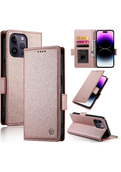 IPhone 14 Için Flip Case Pro Max Cüzdan Flip Kartvizit Yuvaları Günlük Kullanım (Yurt Dışından) modelleri