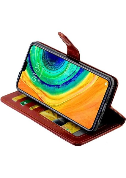 Mays Shop Huawei Mate 30 Için Flip Case/mate 30 5g Pu Deri Manyetik Kapatma Kartı (Yurt Dışından)