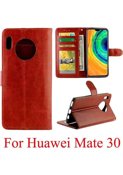 Mays Shop Huawei Mate 30 Için Flip Case/mate 30 5g Pu Deri Manyetik Kapatma Kartı (Yurt Dışından)