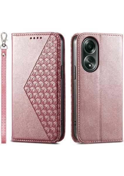 Oppo Flip 4g El Kayışı Standı Cüzdan Günlük Kullanım Eşkenar Dörtgen Şekli Için Flip Case (Yurt Dışından)