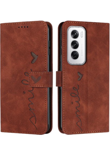 Oppo Oppo 12 5g Için Flip Case Kickstand Aşk Cüzdan Pu Deri Yan Kart (Yurt Dışından)