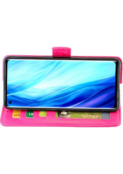 Oppo Reno4 Pro 4g Pu Deri Kickstand Manyetik Kapatma Için Flip Case (Yurt Dışından)