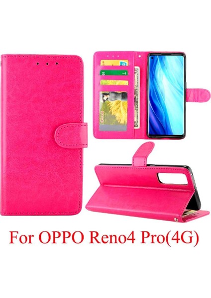 Oppo Reno4 Pro 4g Pu Deri Kickstand Manyetik Kapatma Için Flip Case (Yurt Dışından)