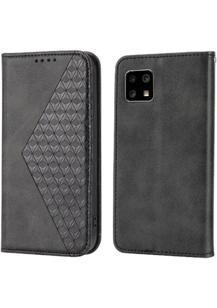 Samsung Galaxy A22 5g Için Flip Case El Kayışı Standı Cüzdan Eşkenar Dörtgen Şekli (Yurt Dışından)