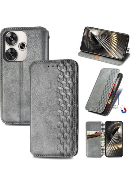 Xiaomi Poco F6 Moda Tasarım Cüzdan Fonksiyonu Için Flip Case Deri Kılıf (Yurt Dışından)
