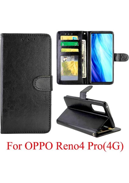 Oppo Reno4 Pro 4g Pu Deri Kickstand Manyetik Kapatma Için Flip Case (Yurt Dışından)