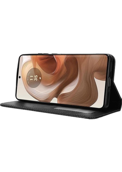 Motorola Moto X50 5g Cüzdan Manyetik Kapatma Pu Deri Kılıf (Yurt Dışından)